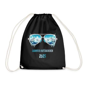 GARMISCH PARTENKIRCHEN 2025 - Drawstring Bag - black - Front
