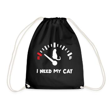 J’ai besoin de mon chat - Sac de sport léger - noir - Devant