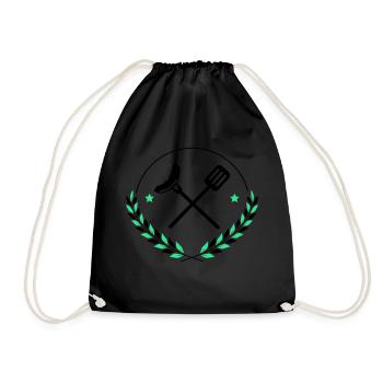 Grilling cutlery Grilling - Drawstring Bag - black - Front