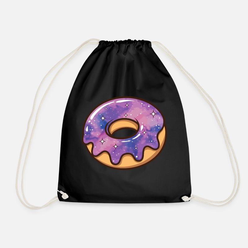 Kosmische Galaxie Donut - Turnbeutel - Schwarz