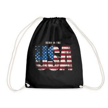 Né aux États-Unis - Sac de sport léger - noir - Devant