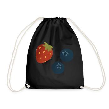 Beeren - Turnbeutel - Schwarz - Vorne