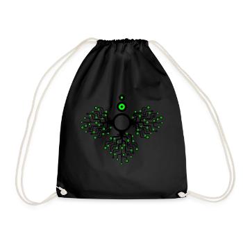 Kreiseadler_2f - Drawstring Bag - black - Front