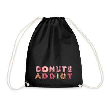 Donuts addict love - Sac de sport léger - noir - Devant