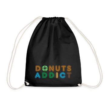 Donuts addict green choco - Sac de sport léger - noir - Devant