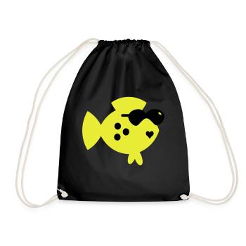 poissons aveugles / blind fish (2c) - Sac de sport léger - noir - Devant