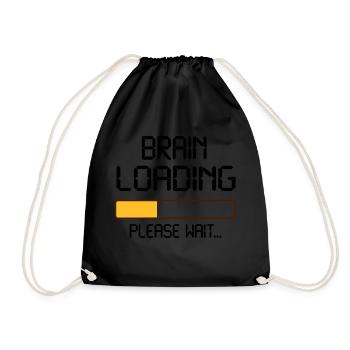brain loading - Drawstring Bag - black - Front