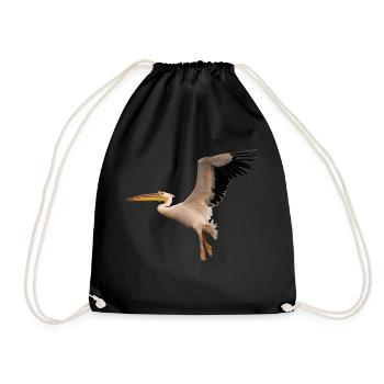 pelican pelicanbird bird1 - Drawstring Bag - black - Front