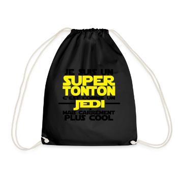 je suis un super tonton comme un jedi - Sac de sport léger - noir - Devant