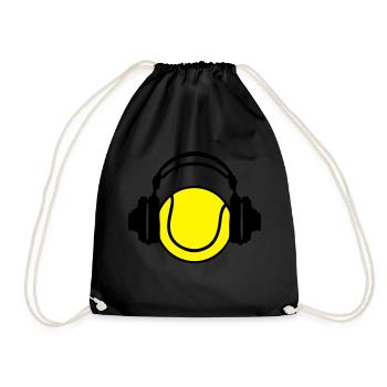 casque headphones tennis dj audio - Sac de sport léger - noir - Devant