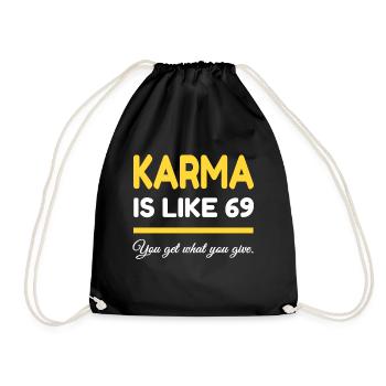 Le karma est comme 69 - Sac de sport léger - noir - Devant