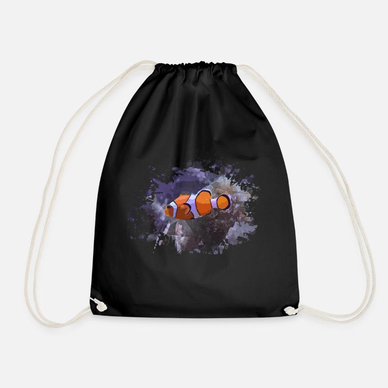 Fisch Clownfisch - Turnbeutel - Schwarz