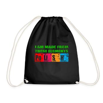 Chemise de la Pologne - Sac de sport léger - noir - Devant