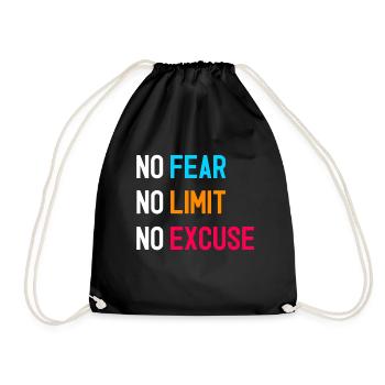 NO Limit - Drawstring Bag - black - Front