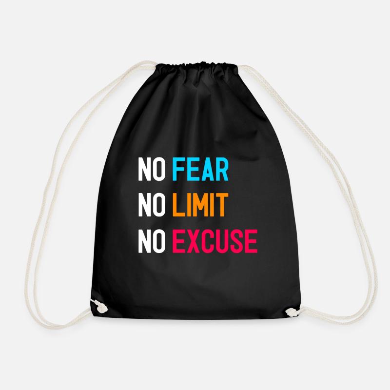 NO Limit - Drawstring Bag - black
