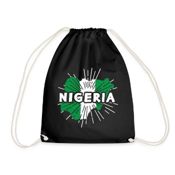 Nigeria - Turnbeutel - Schwarz - Vorne