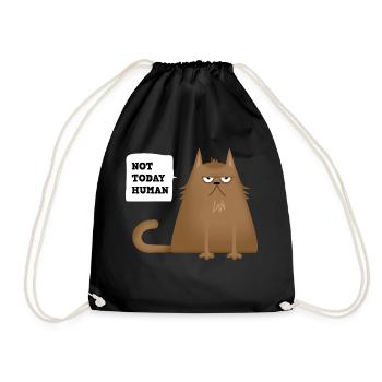 not today cat - Turnbeutel - Schwarz - Vorne