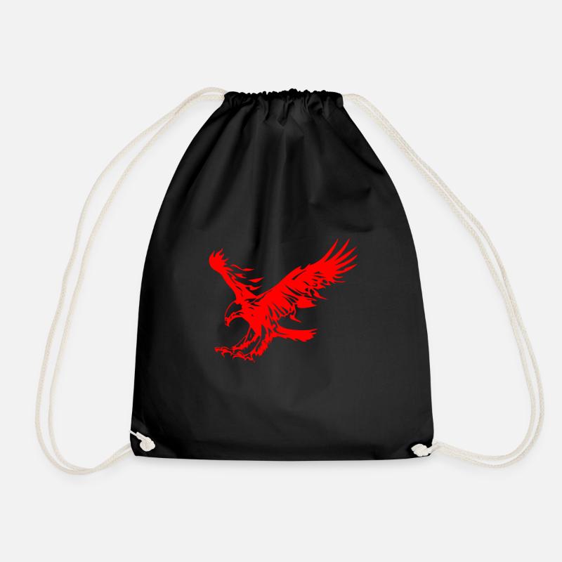 Feuer roter Adler - Turnbeutel - Schwarz