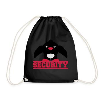 Security Muscle Penguin - Turnbeutel - Schwarz - Vorne