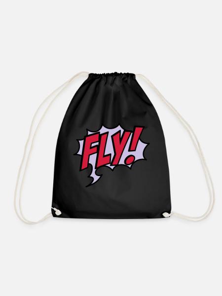 fly - Turnbeutel - Schwarz