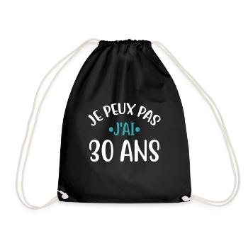 J'ai 30 ans cadeau - Sac de sport léger - noir - Devant