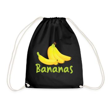 Bananas - Drawstring Bag - black - Front