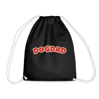 Dogdad Dog Dad Hunde Papa Hunde Vater Comic Style - Turnbeutel - Schwarz - Vorne