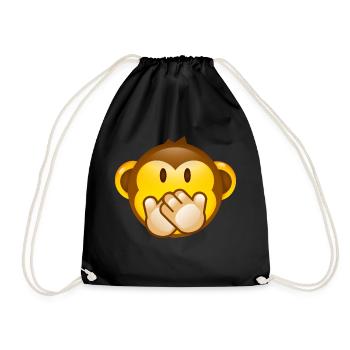 Smiley Monkey - Sac de sport léger - noir - Devant