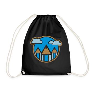 Stylos (paysage) 02 - Sac de sport léger - noir - Devant
