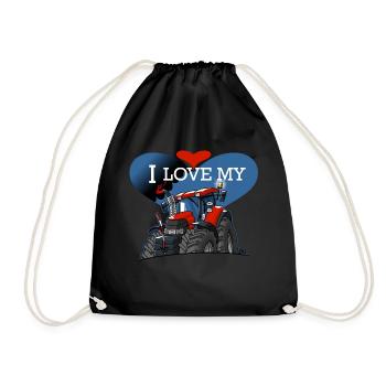 0841 0844 I love my CIH def - Drawstring Bag - black - Front
