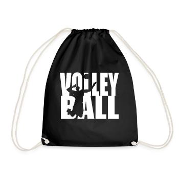 volleyball - Drawstring Bag - black - Front