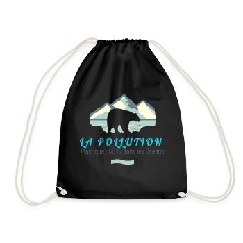 LA POLLUTION - Sac de sport léger - noir - Devant