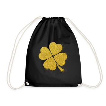 St. Patricks Day Love Shamrock - Turnbeutel - Schwarz - Vorne