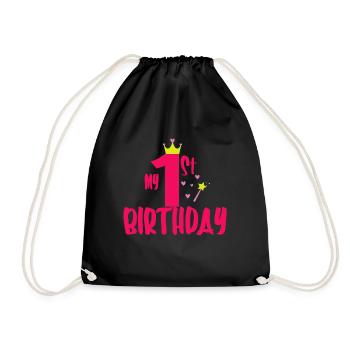 Mon premier anniversaire - Sac de sport léger - noir - Devant