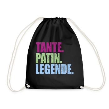 tante patin legende - Turnbeutel - Schwarz - Vorne
