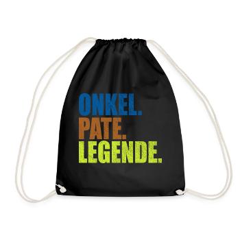 onkel pate legende - Turnbeutel - Schwarz - Vorne
