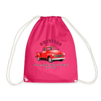 OLD CLASSIC PICK UP TRUCK - Turnbeutel - Fuchsia - Vorne