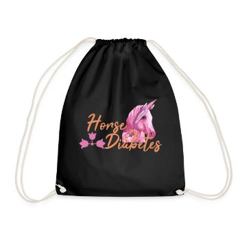 cheval de diabète - Sac de sport léger - noir - Devant