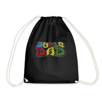 Super DAD - Drawstring Bag - black - Front