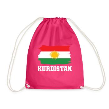 Drapeau kurde kurde kurde kurde son biji - Sac de sport léger - fuchsia - Devant
