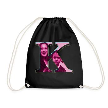 The First But Not The Last Kamala Harris - Drawstring Bag - black - Front