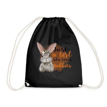 Juste une fille qui aime les lapins - Sac de sport léger - noir - Devant