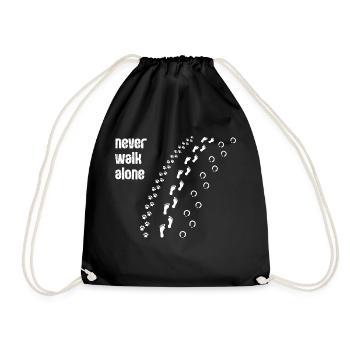 Ne marchez jamais seul - Sac de sport léger - noir - Devant