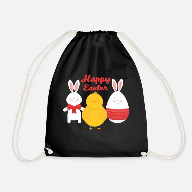 Happy Easter - Turnbeutel - Schwarz