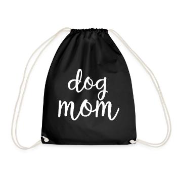 Hund Mama - Turnbeutel - Schwarz - Vorne