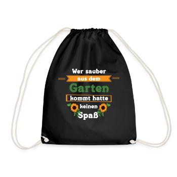 Garten | Gärtner | Gartenarbeit | Gärtnerin - Turnbeutel - Schwarz - Vorne