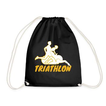 Chemise de triathlon, Triathlet Geschenkidee Triathlète - Sac de sport léger - noir - Devant
