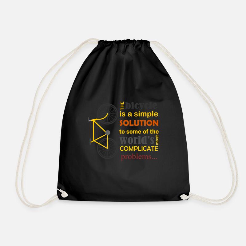 bicycle - Drawstring Bag - black