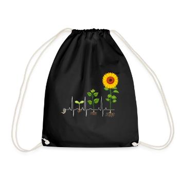Jardin - Cadeau amusant Heartbeat - Sac de sport léger - noir - Devant