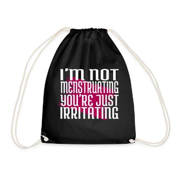 sexy social movement womens march womens face - Drawstring Bag - black - Front